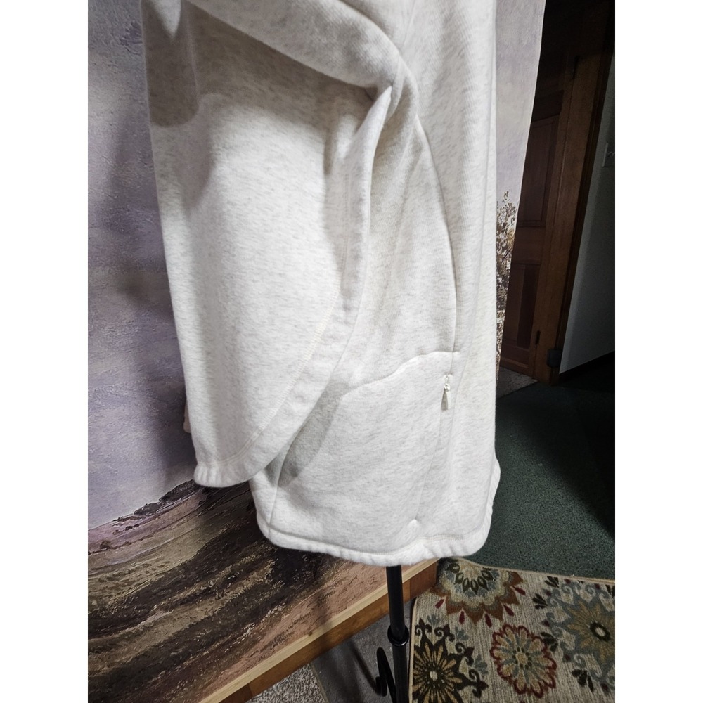 Athleta Women XL Beige Karma Sweatshirt Pullover Tunic Top Jacket Shirt - Picture 6 of 11